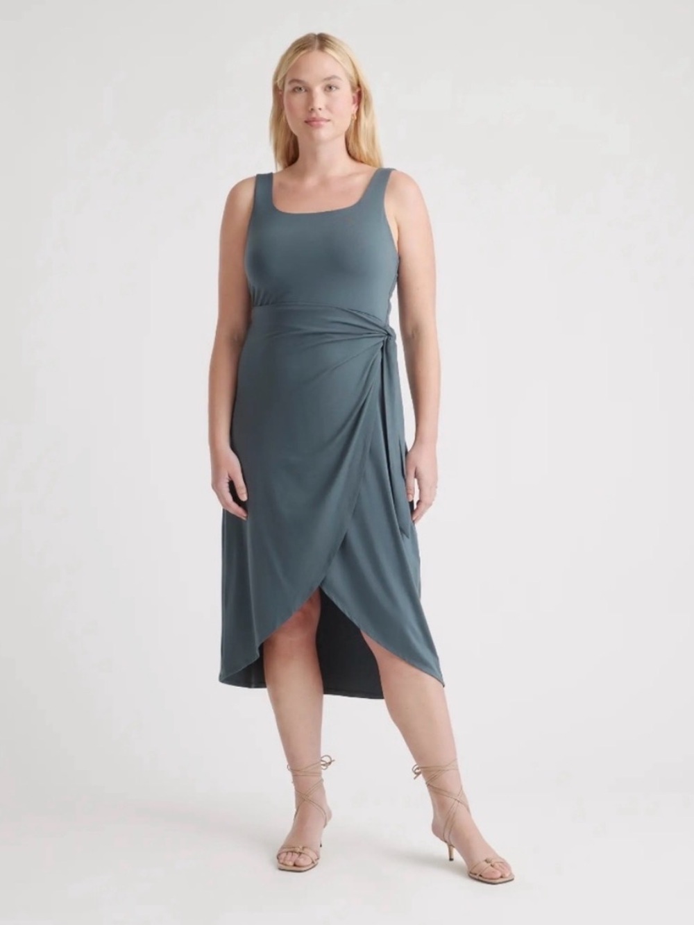 Quince Tencel Jersey Tie-Waist Dress
